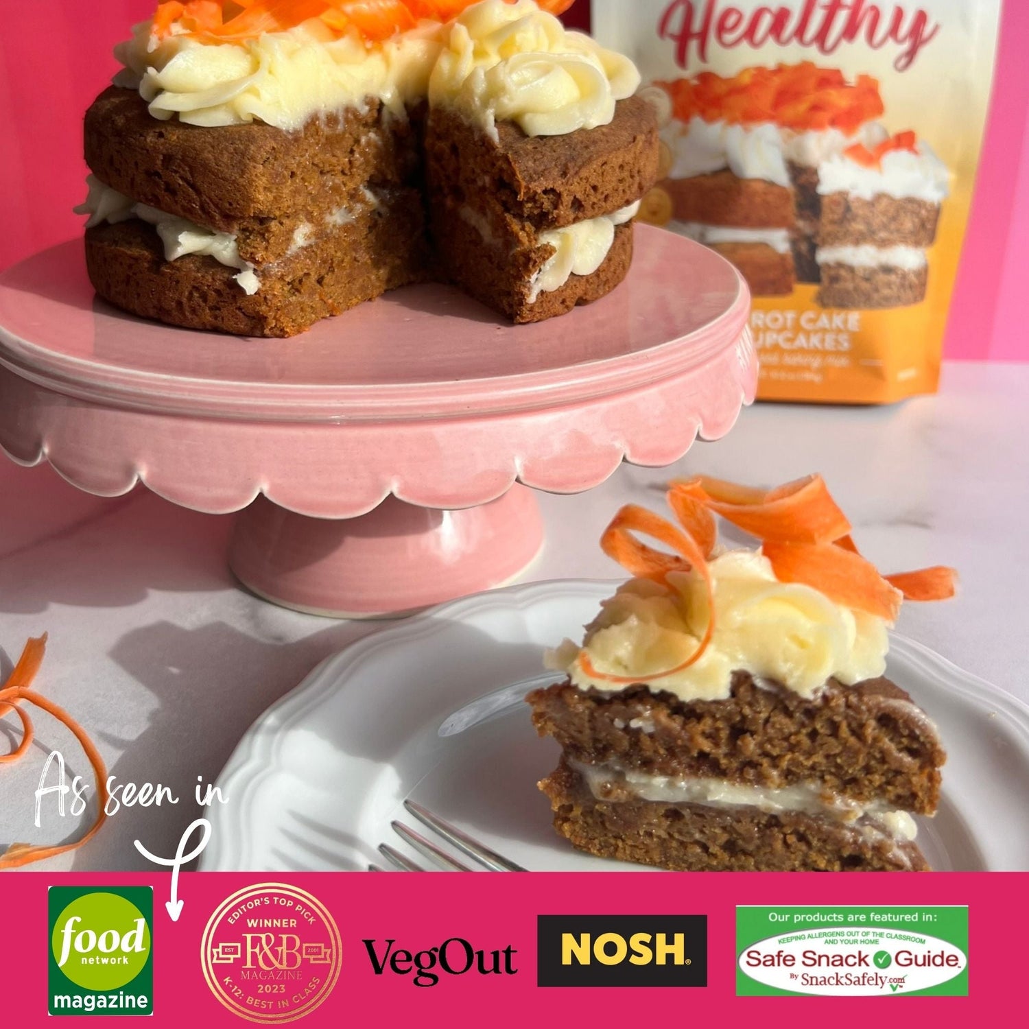 Vegan, Gluten-Free, Top 9 Allergen-Free, Upcycled Carrot Cake & Cupcake Mix