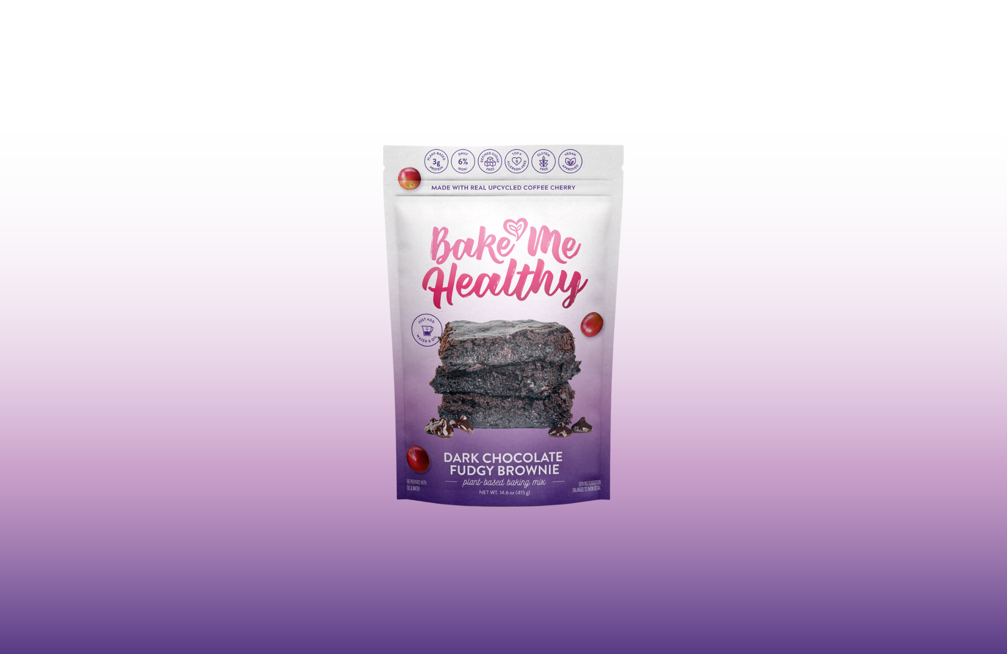 Bake Me Healthy Plant-Based & Allergy-Friendly Dark Chocolate Fudgy Brownies