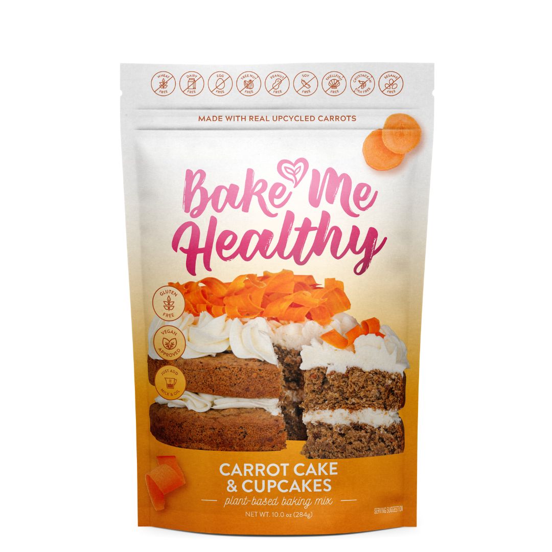 Vegan, Gluten-Free, Top 9 Allergen-Free, Upcycled Carrot Cake & Cupcake Mix