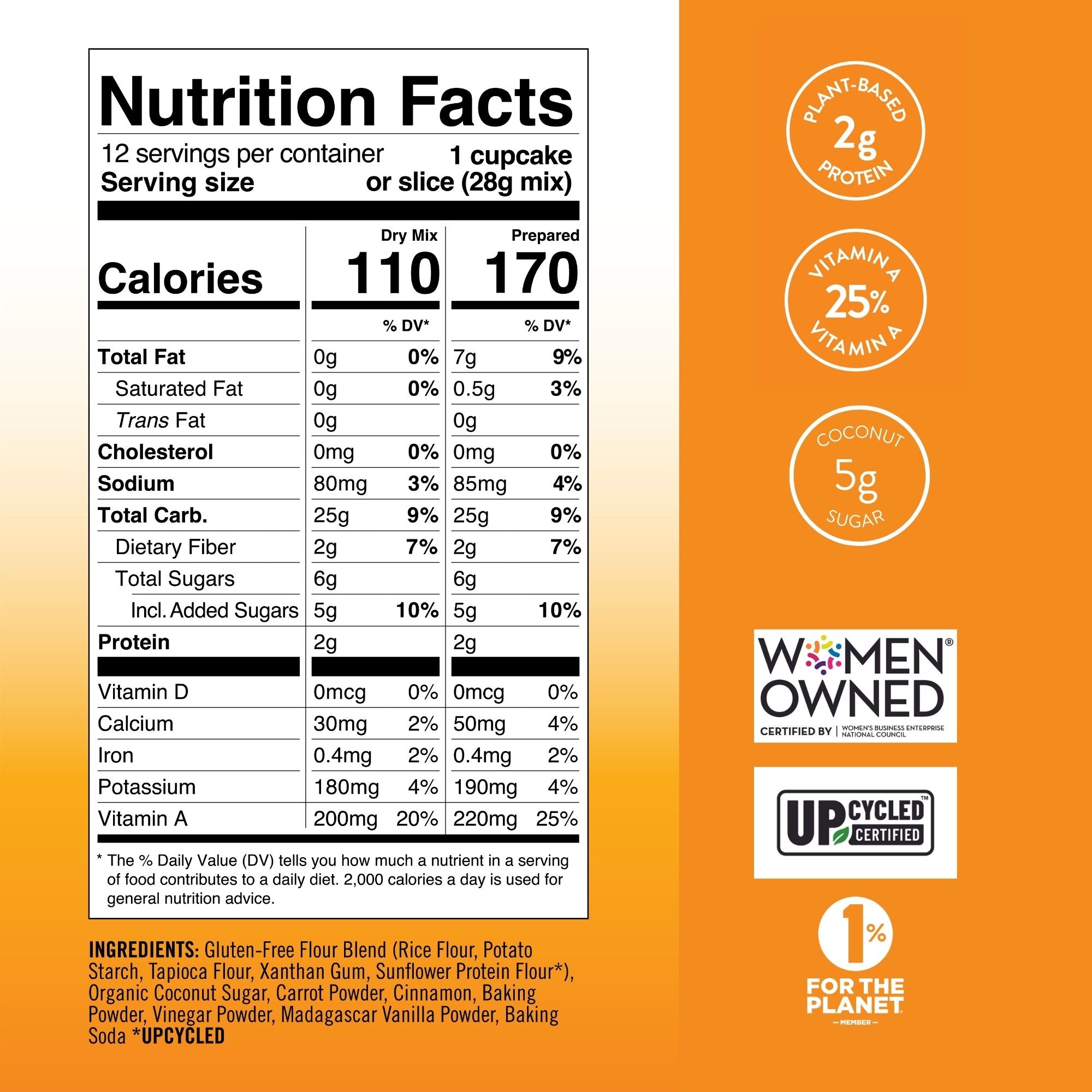 Carrot Cake & Cupcakes Plant-Based Baking Mix