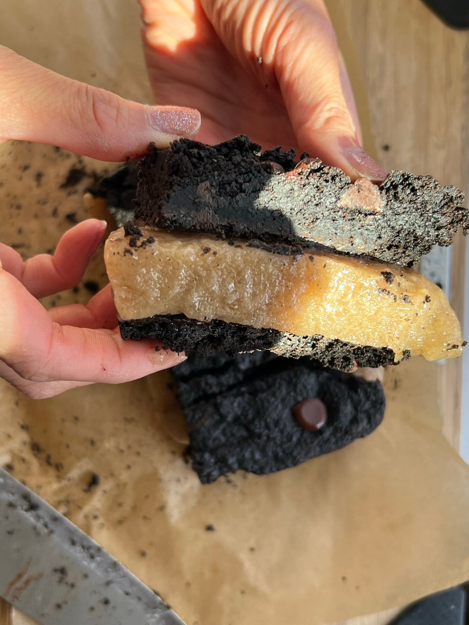 Bake Me Healthy Brownie Nice Cream Sandwiches