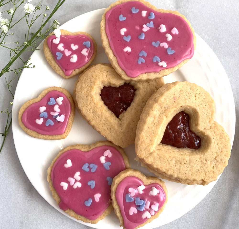 Heart-Shaped Linzer Cookies for Valentine's Day