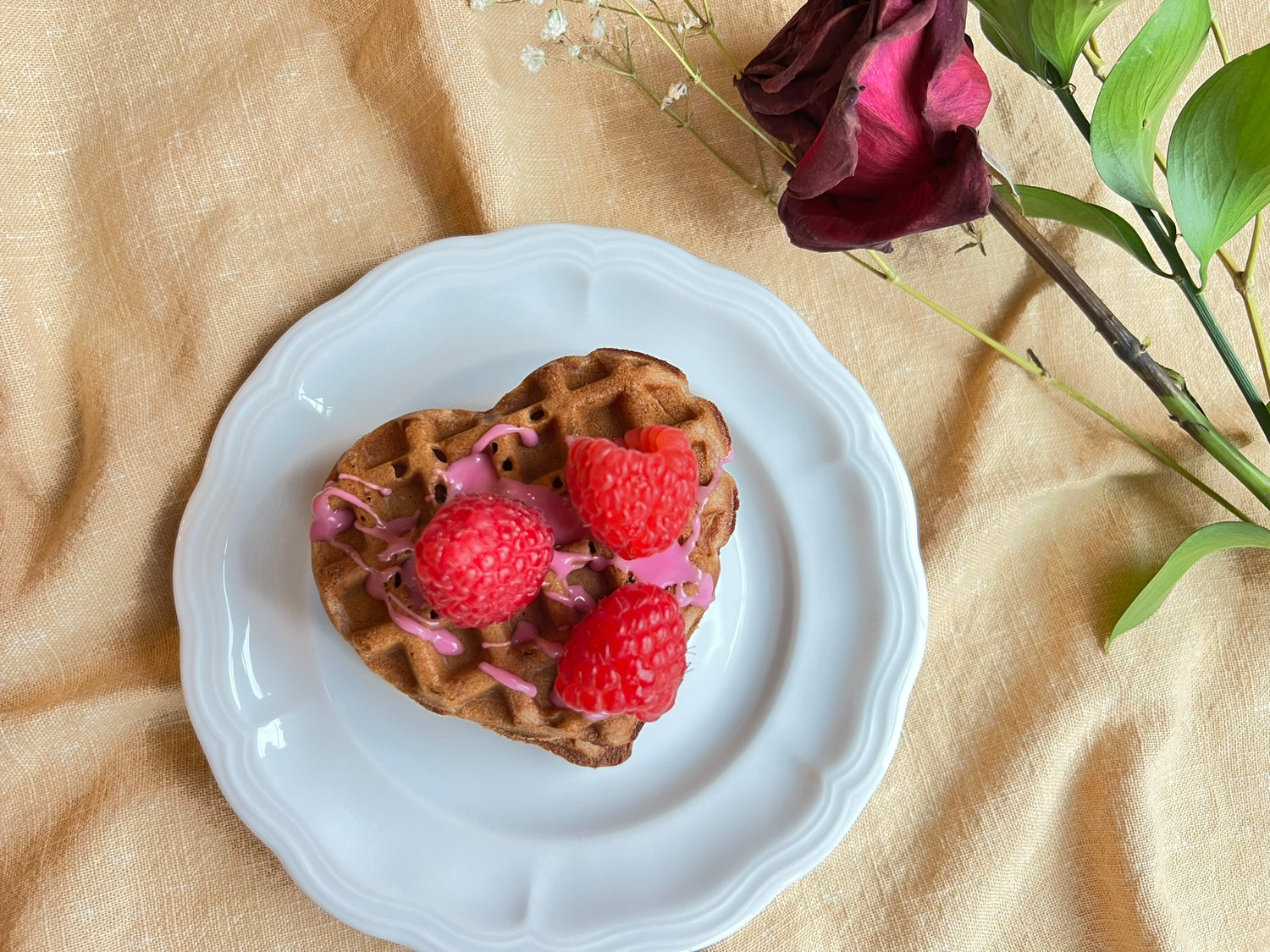 Easy Heart-Shaped Gluten-Free, Vegan Oatmeal Waffles