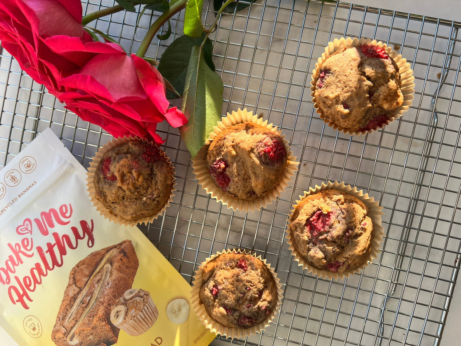 Gluten-Free, Vegan Raspberry Banana Bread Muffins