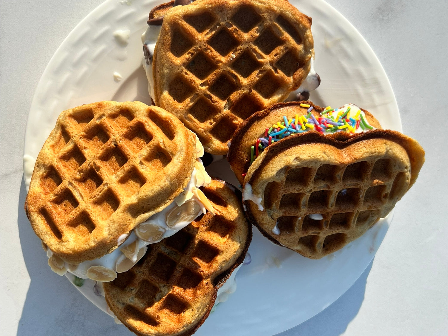 Vegan, Gluten-Free Ice-Cream Waffle Sandwiches