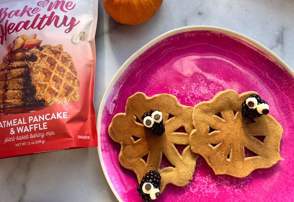 Vegan, Gluten-Free, Allergy-Friendly Spiderweb Pancakes