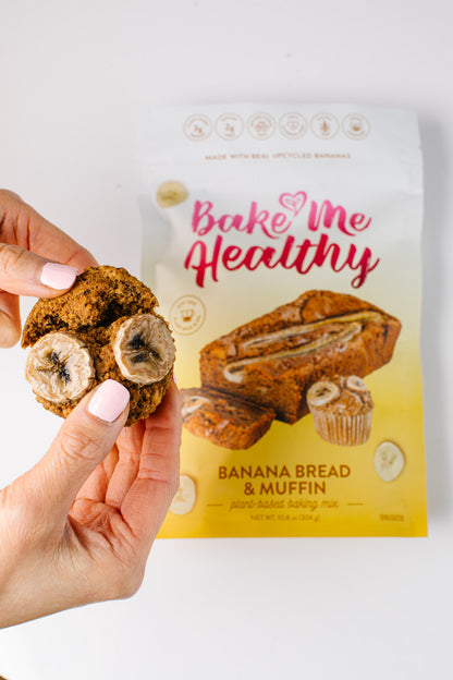 Bake Me Healthy Banana Bread &amp; Muffin Mix Gluten-Free, Vegan, Top 9 Allergen Friendly, Upcycled, Sustainable