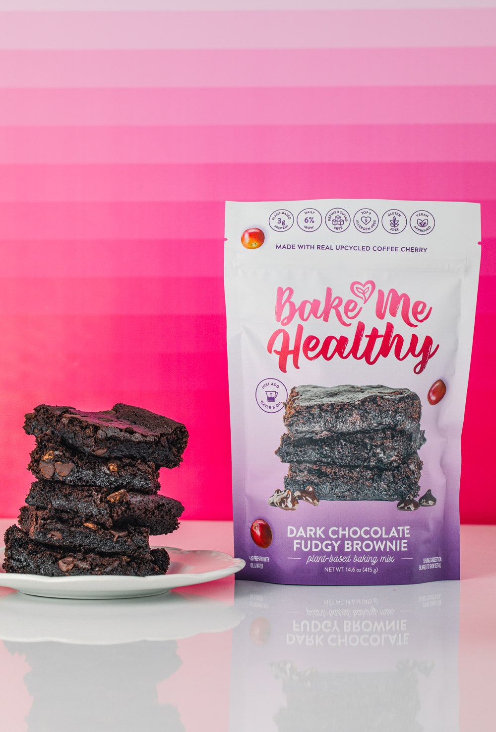 Bake Me Healthy Allergy-Friendly Dark Chocolate Fudgy Brownie Plant-Based Baking Mix