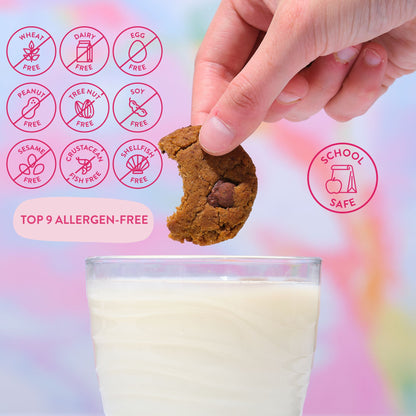 Dark Chocolate Chip Cookies- 40 Cookies/ 10 Snack Packs - Bake Me Healthy