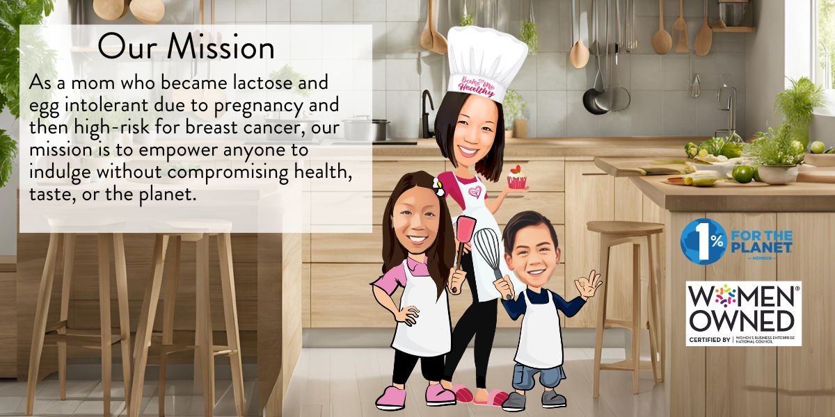 Bake Me Healthy Mission featuring founder with kids