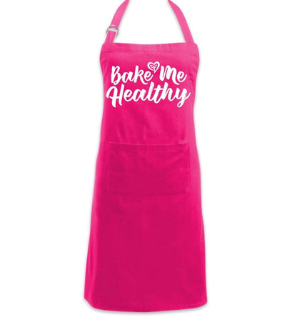 Bake Me Healthy Hot Pink Apron