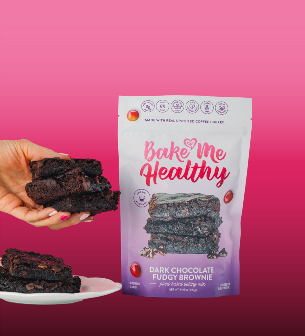 Bake Me Healthy Dark Chocolate Fudgy Brownie Plant-Based Baking Mix